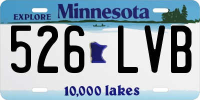 MN license plate 526LVB