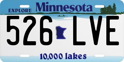 MN license plate 526LVE