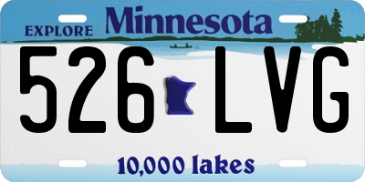 MN license plate 526LVG