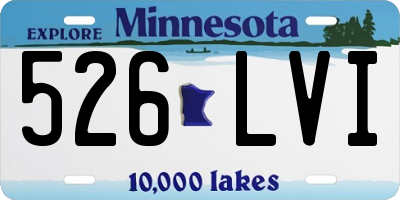 MN license plate 526LVI