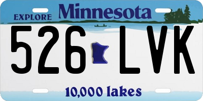 MN license plate 526LVK