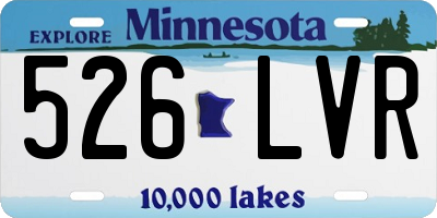 MN license plate 526LVR