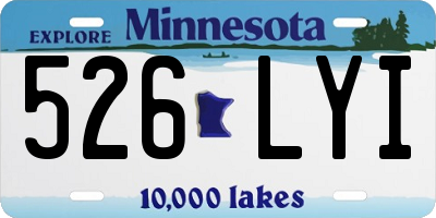 MN license plate 526LYI