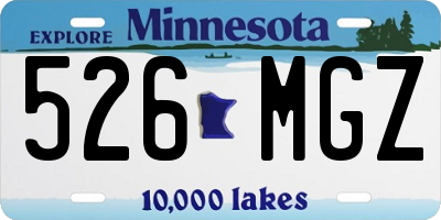 MN license plate 526MGZ