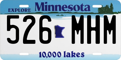 MN license plate 526MHM