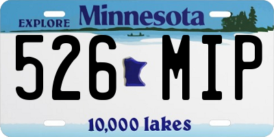 MN license plate 526MIP