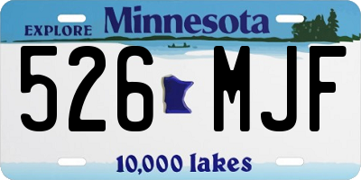 MN license plate 526MJF