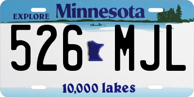 MN license plate 526MJL