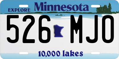 MN license plate 526MJO