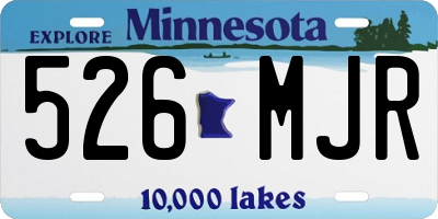MN license plate 526MJR