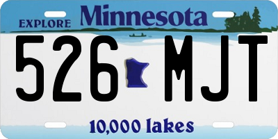MN license plate 526MJT