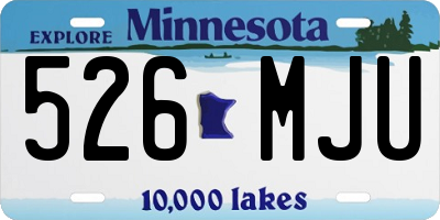 MN license plate 526MJU