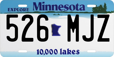 MN license plate 526MJZ