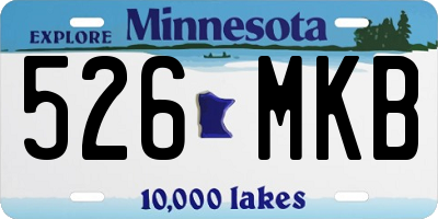 MN license plate 526MKB