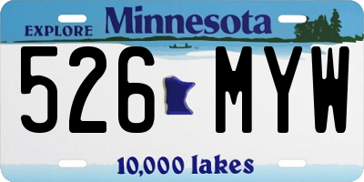 MN license plate 526MYW