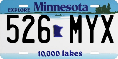 MN license plate 526MYX