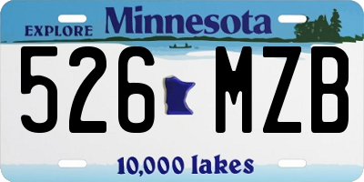 MN license plate 526MZB