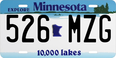 MN license plate 526MZG