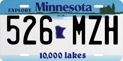 MN license plate 526MZH