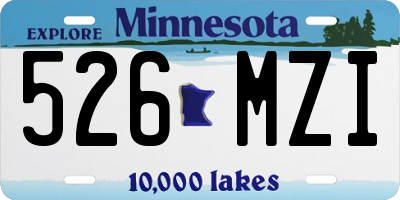MN license plate 526MZI