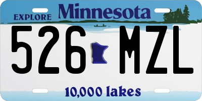 MN license plate 526MZL