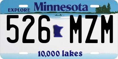 MN license plate 526MZM