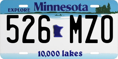 MN license plate 526MZO