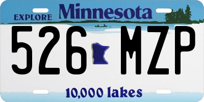 MN license plate 526MZP
