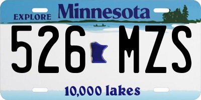 MN license plate 526MZS