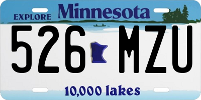 MN license plate 526MZU