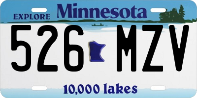 MN license plate 526MZV