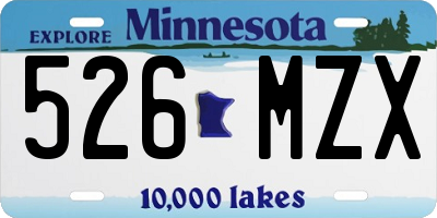 MN license plate 526MZX