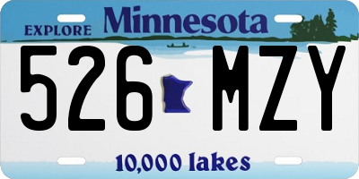 MN license plate 526MZY