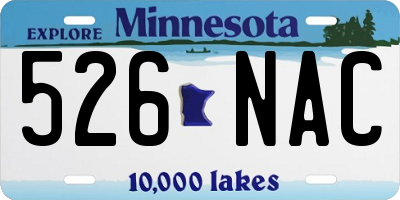 MN license plate 526NAC