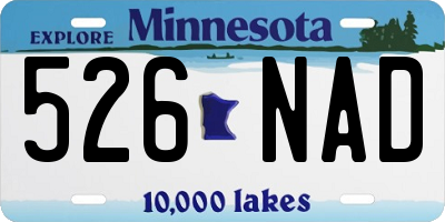 MN license plate 526NAD