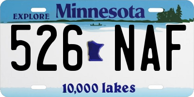 MN license plate 526NAF