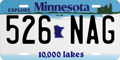MN license plate 526NAG