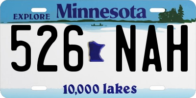 MN license plate 526NAH