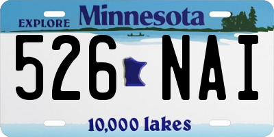 MN license plate 526NAI