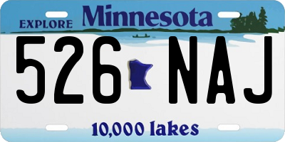 MN license plate 526NAJ