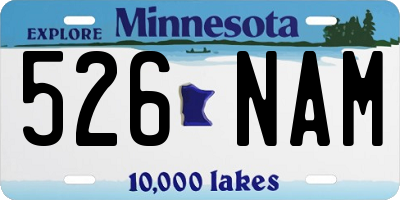MN license plate 526NAM