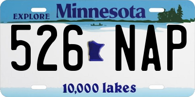 MN license plate 526NAP
