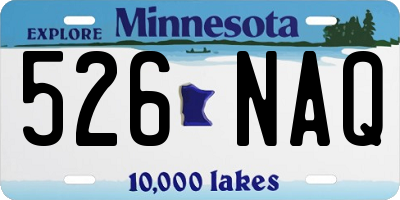 MN license plate 526NAQ