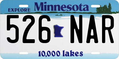 MN license plate 526NAR