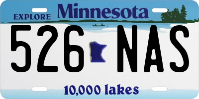 MN license plate 526NAS
