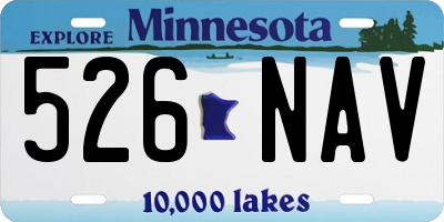MN license plate 526NAV