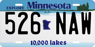MN license plate 526NAW