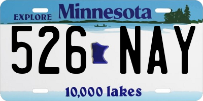 MN license plate 526NAY