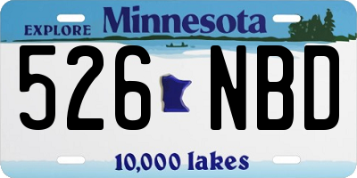 MN license plate 526NBD