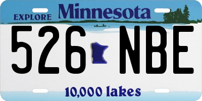 MN license plate 526NBE